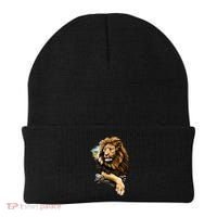 Wildlife - Big Face Proud Lion Portrait Beanie thumb 0