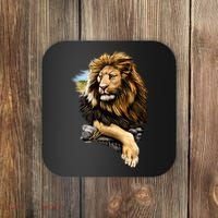 Wildlife - Big Face Proud Lion Portrait Coaster thumb 0