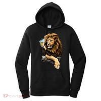 Wildlife - Big Face Proud Lion Portrait Women's Hoodie thumb 0
