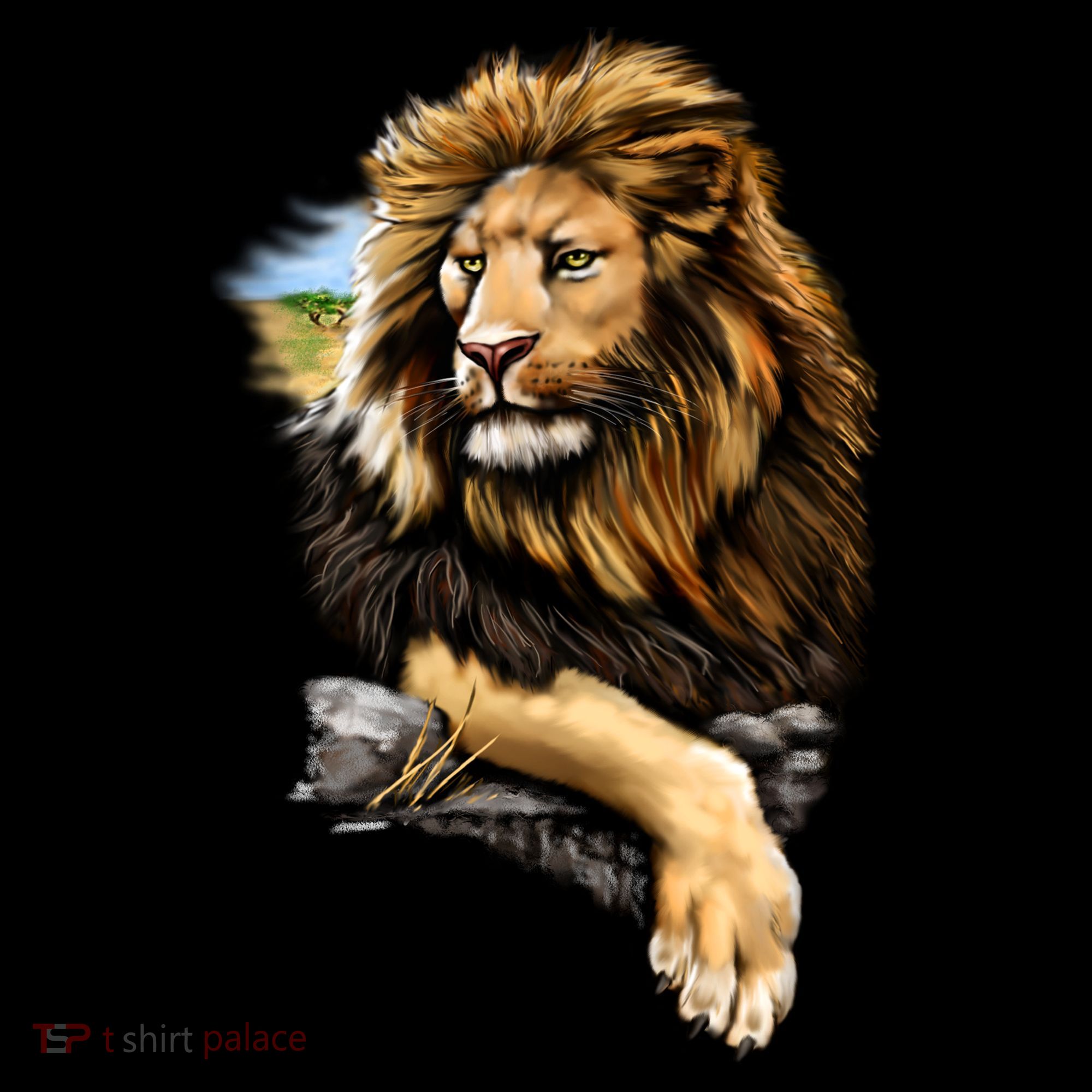Wildlife - Big Face Proud Lion Portrait Women's Tank Top