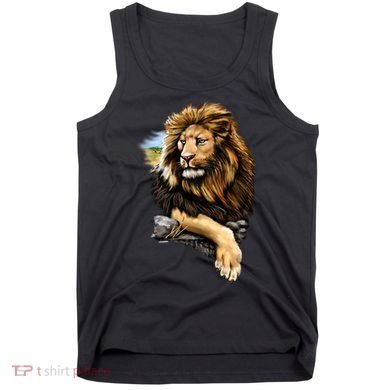 Wildlife - Big Face Proud Lion Portrait Tank Top
