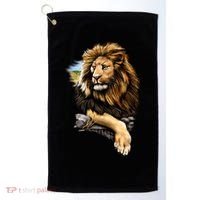 Wildlife - Big Face Proud Lion Portrait Golf Towel thumb 0