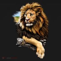Wildlife - Big Face Proud Lion Portrait Kids Sweatshirt thumb 2
