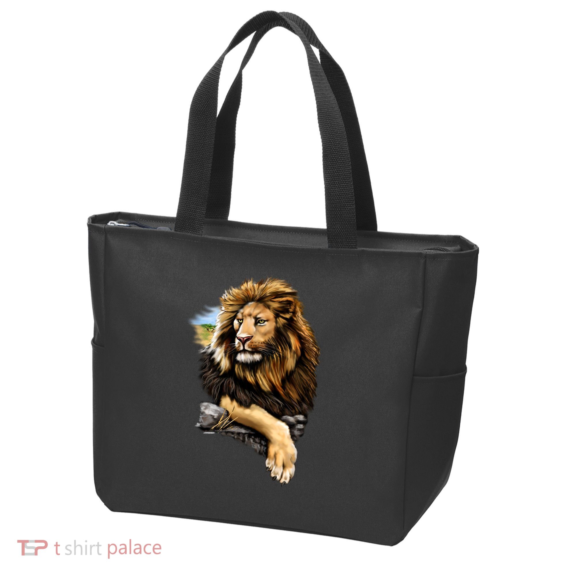 Wildlife - Big Face Proud Lion Portrait Tote Bag