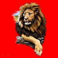 Wildlife - Big Face Proud Lion Portrait Santa Hat thumb 1