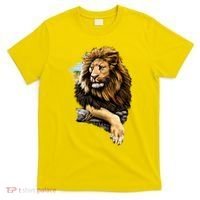Wildlife - Big Face Proud Lion Portrait T-Shirt thumb 0