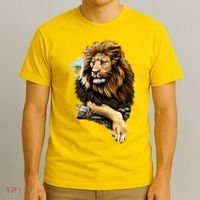 Wildlife - Big Face Proud Lion Portrait T-Shirt thumb 3
