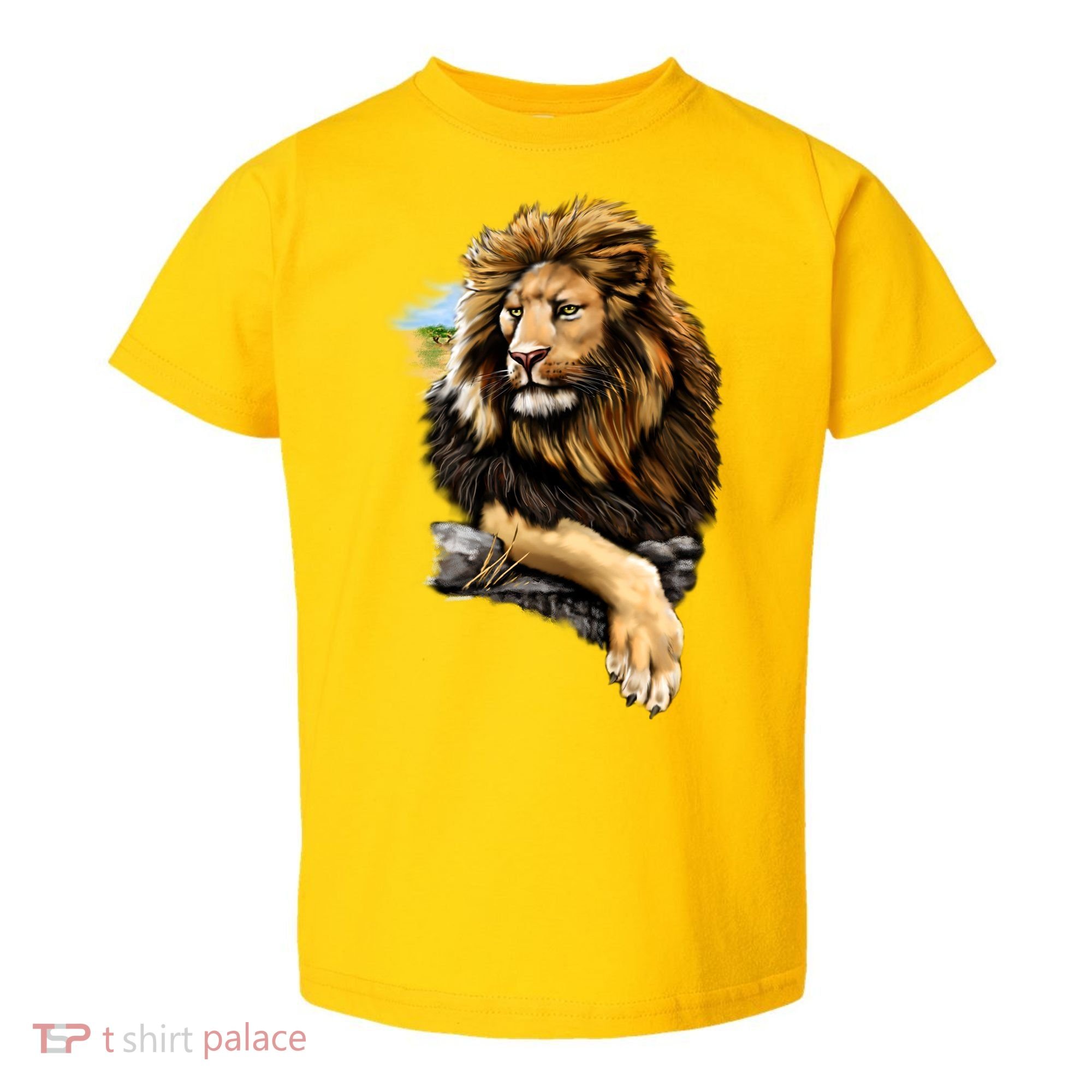 Wildlife - Big Face Proud Lion Portrait Toddler T-Shirt