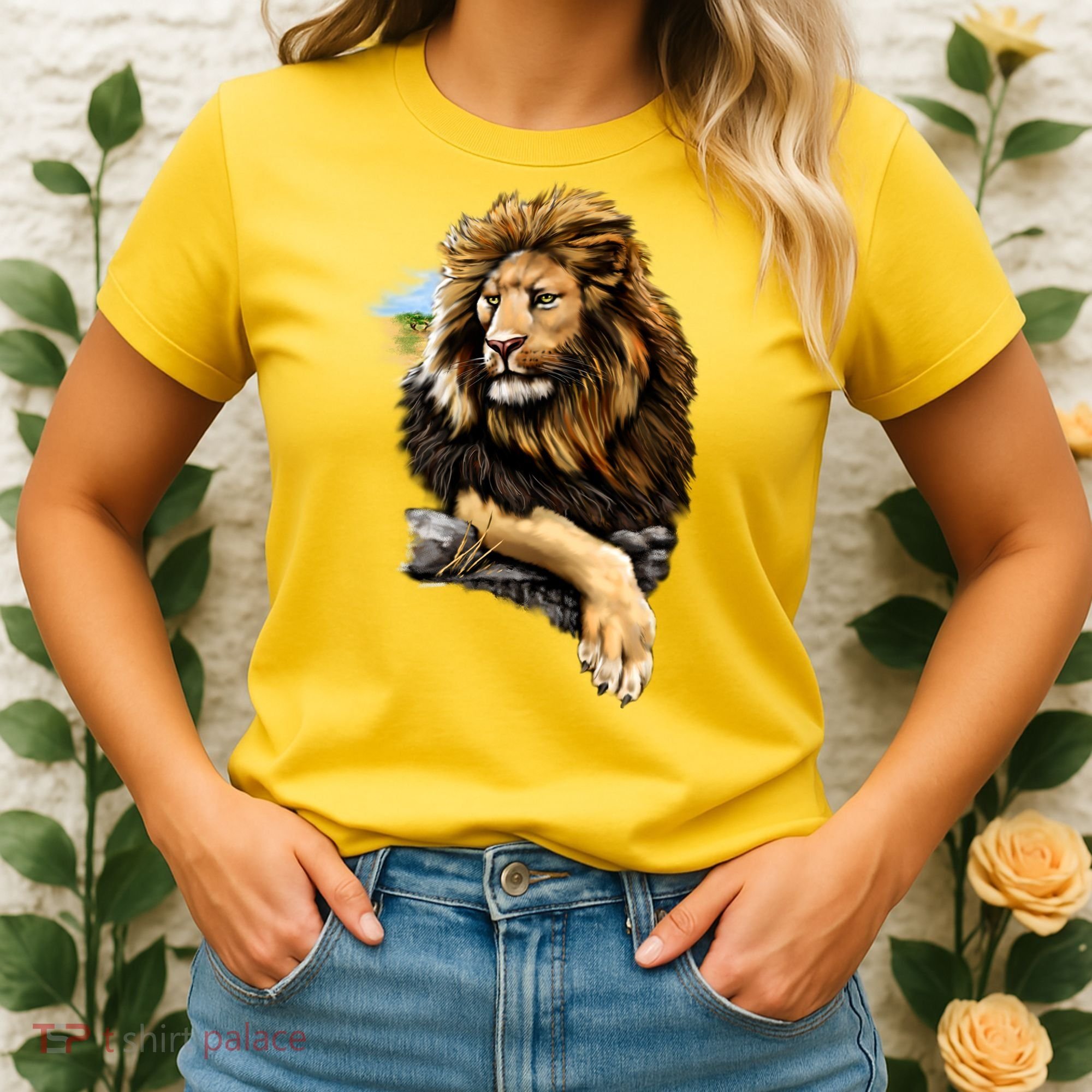 Wildlife - Big Face Proud Lion Portrait Women's T-Shirt