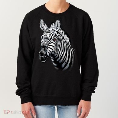 Wildlife - Big Face Zebra Up Close Portrait Women's Sweatshirt