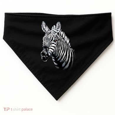 Wildlife - Big Face Zebra Up Close Portrait USA-Made Doggie Bandana