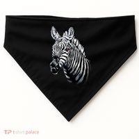 Wildlife - Big Face Zebra Up Close Portrait USA-Made Doggie Bandana thumb 0