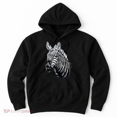 Wildlife - Big Face Zebra Up Close Portrait Hoodie