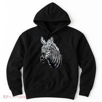 Wildlife - Big Face Zebra Up Close Portrait Hoodie thumb 0