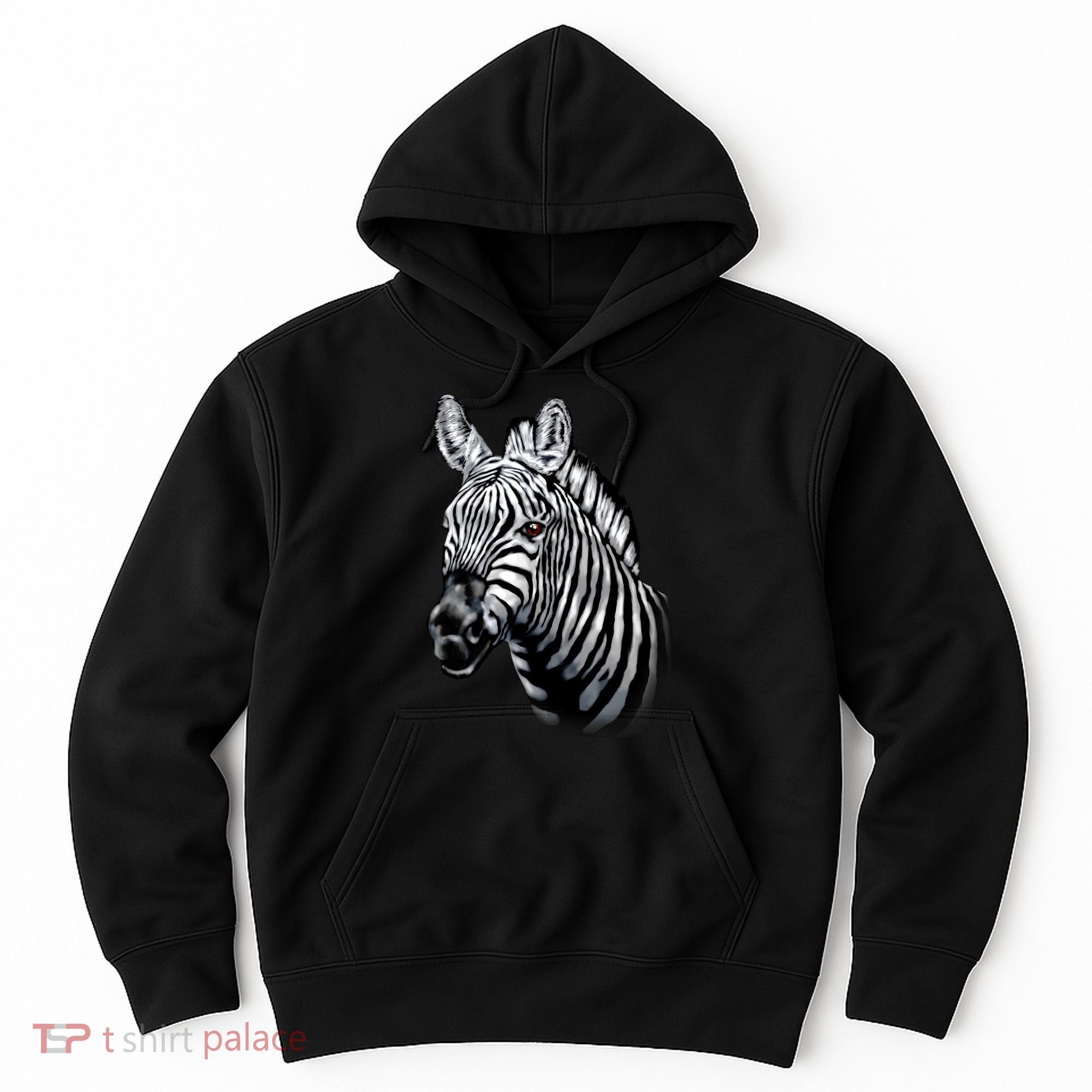 Wildlife - Big Face Zebra Up Close Portrait Hoodie