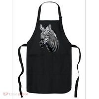 Wildlife - Big Face Zebra Up Close Portrait Apron thumb 0