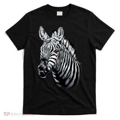 Wildlife - Big Face Zebra Up Close Portrait T-Shirt