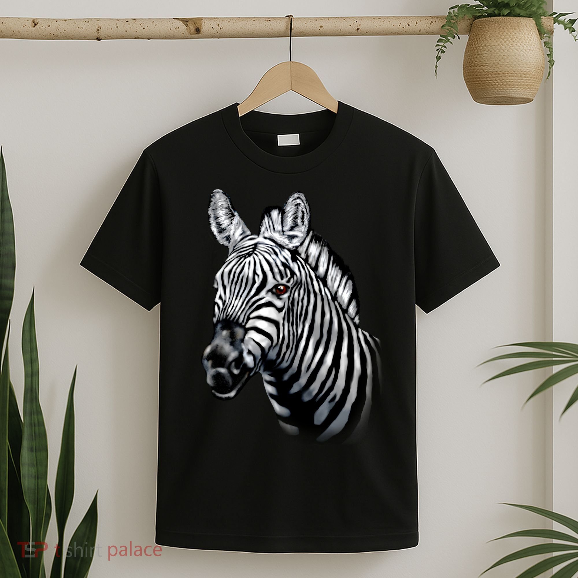 Wildlife - Big Face Zebra Up Close Portrait T-Shirt