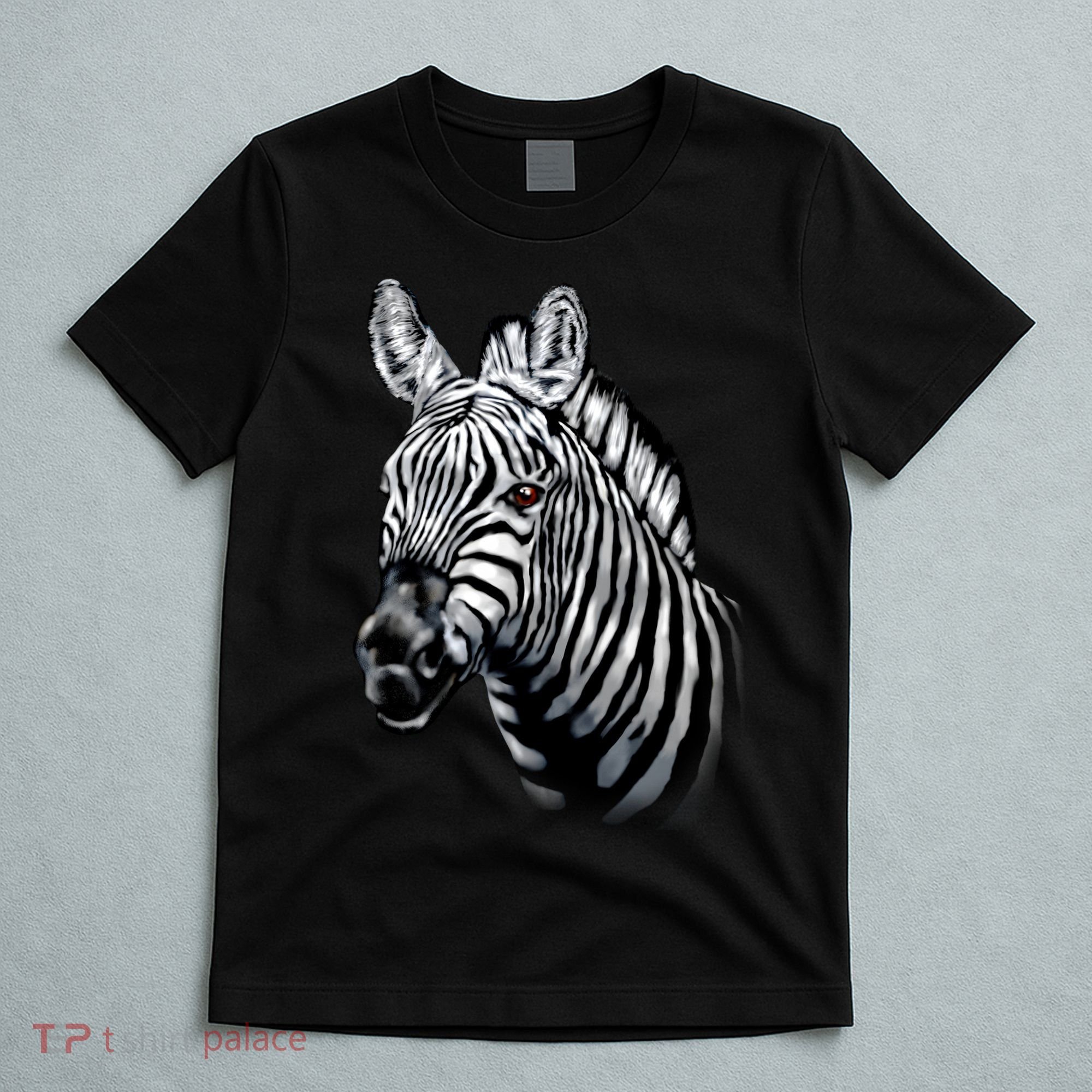 Wildlife - Big Face Zebra Up Close Portrait T-Shirt
