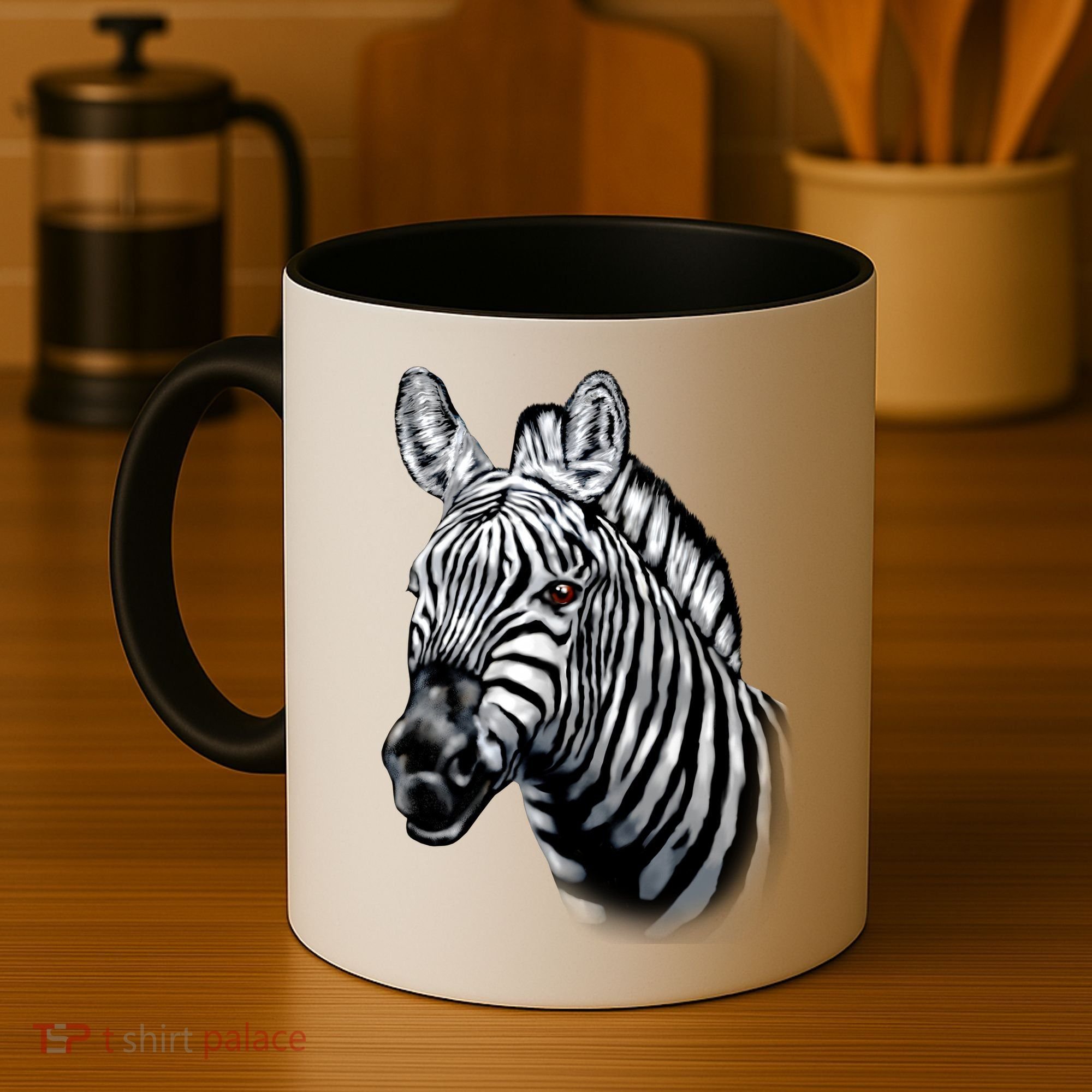 Wildlife - Big Face Zebra Up Close Portrait Coffee Mug