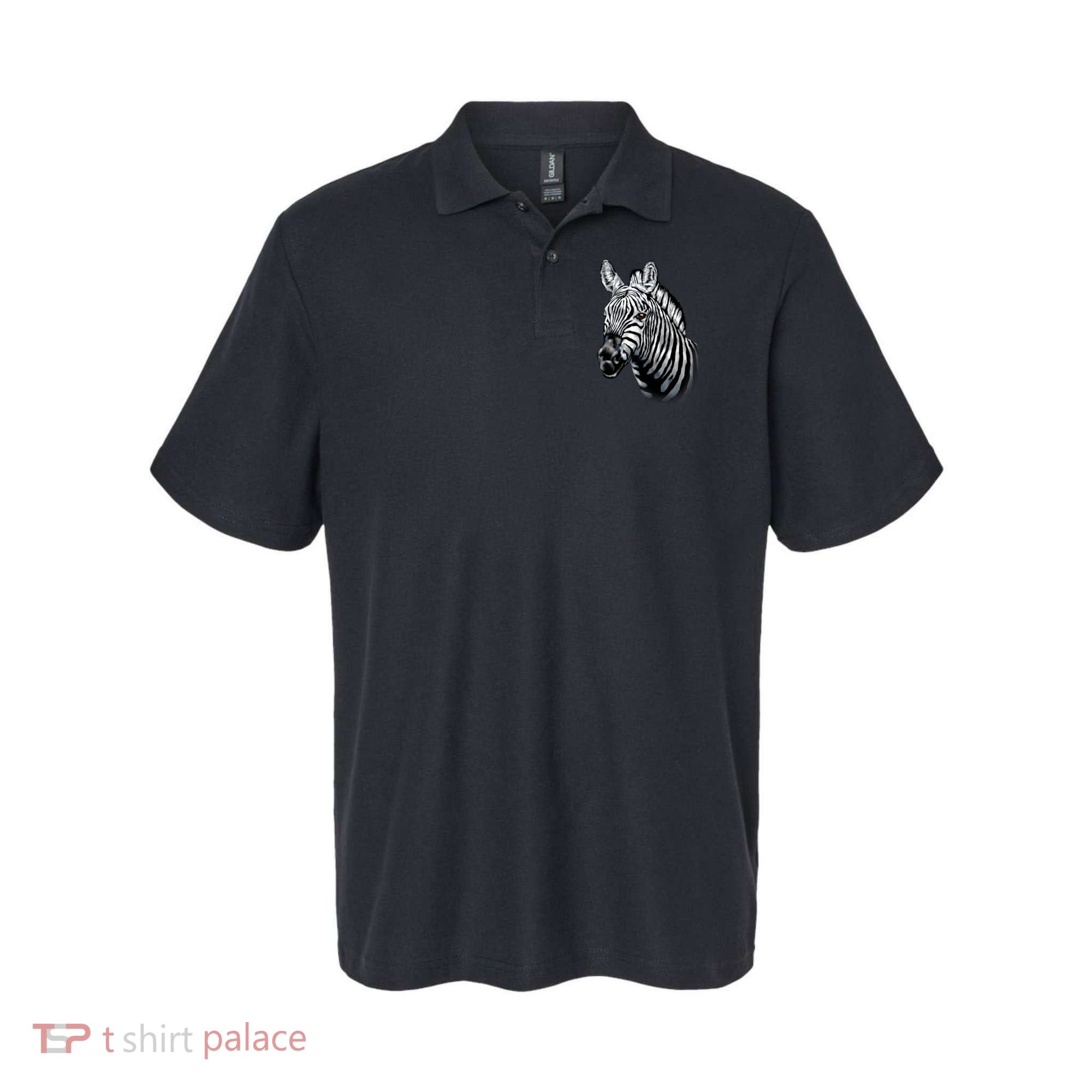 Wildlife - Big Face Zebra Up Close Portrait Polo