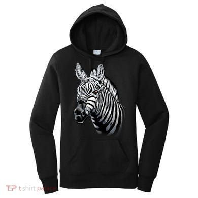 Wildlife - Big Face Zebra Up Close Portrait Women's Hoodie