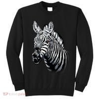 Wildlife - Big Face Zebra Up Close Portrait Tall Sweatshirt thumb 0