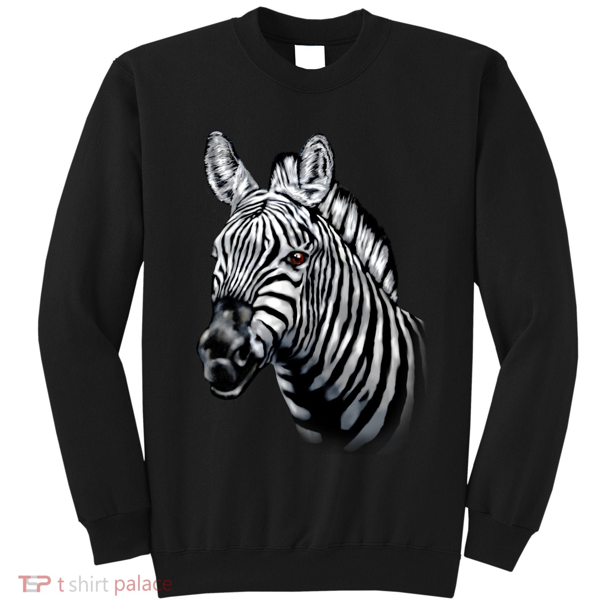 Wildlife - Big Face Zebra Up Close Portrait Tall Sweatshirt