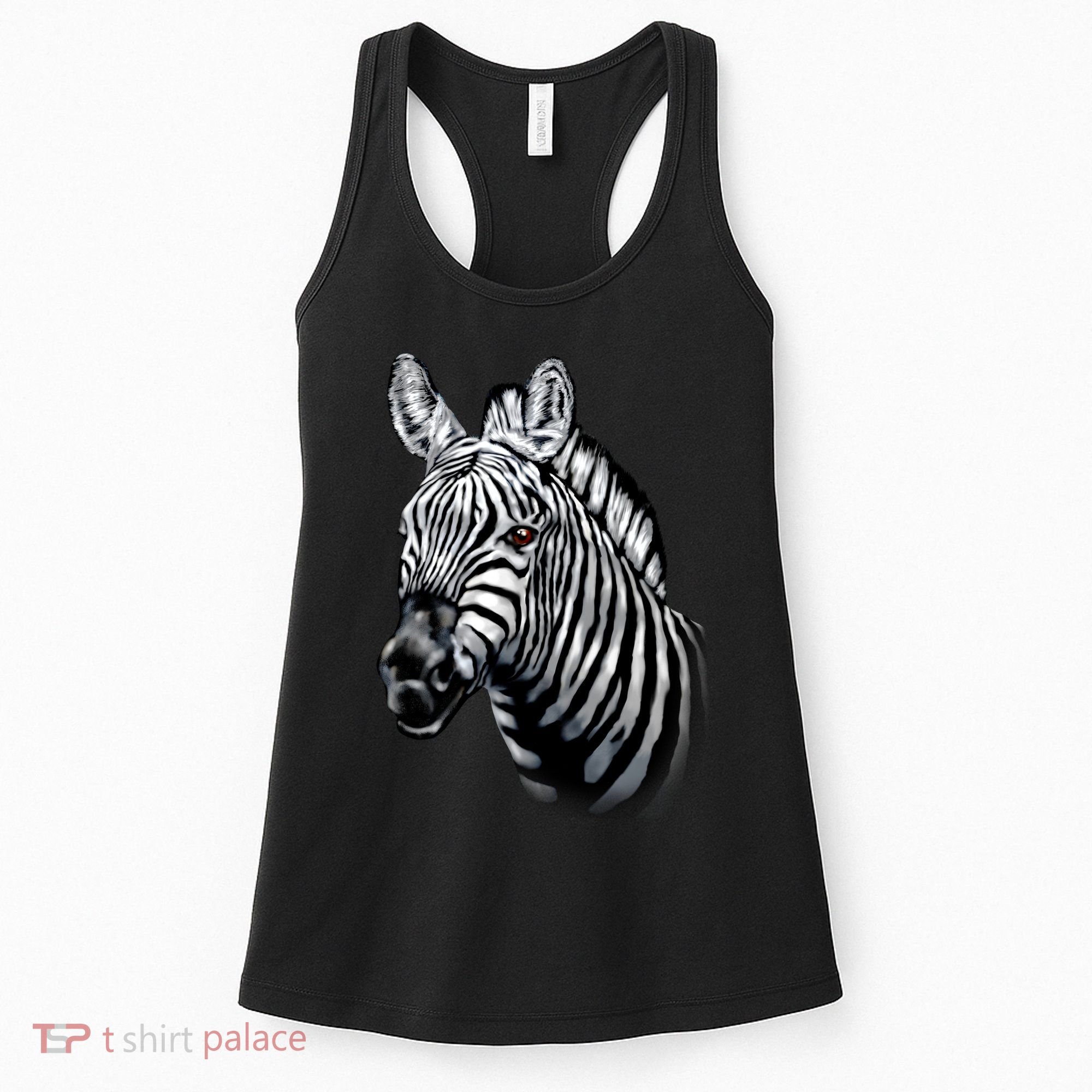 Wildlife - Big Face Zebra Up Close Portrait Women's Tank Top