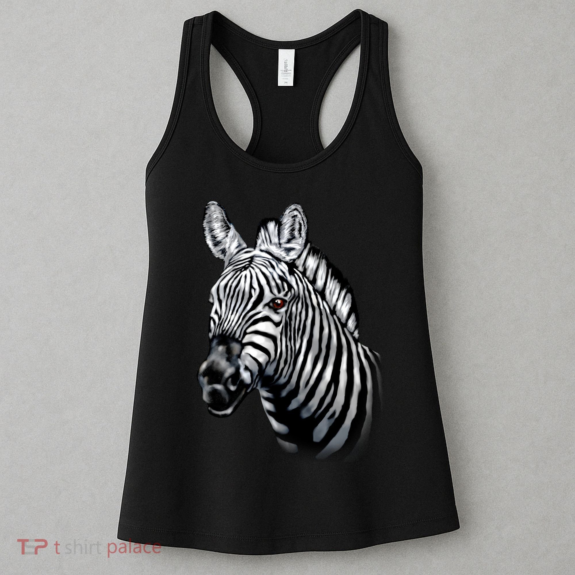 Wildlife - Big Face Zebra Up Close Portrait Women's Tank Top