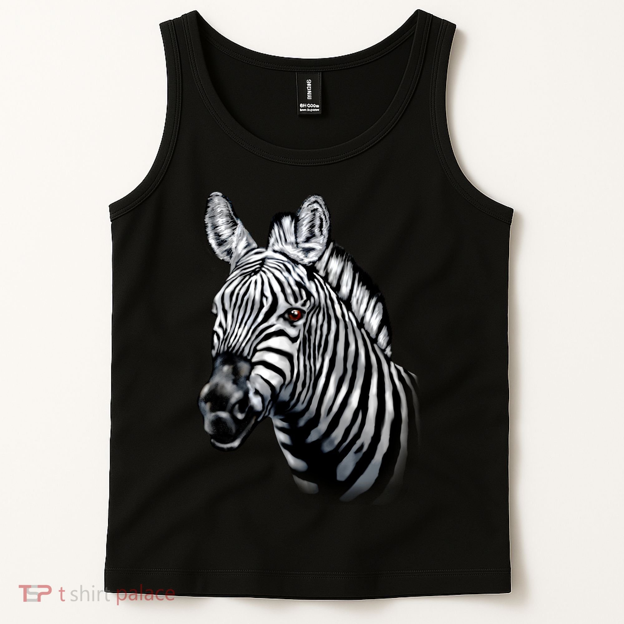 Wildlife - Big Face Zebra Up Close Portrait Tank Top