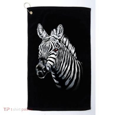 Wildlife - Big Face Zebra Up Close Portrait Golf Towel