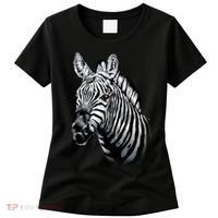 Wildlife - Big Face Zebra Up Close Portrait Women's T-Shirt thumb 0