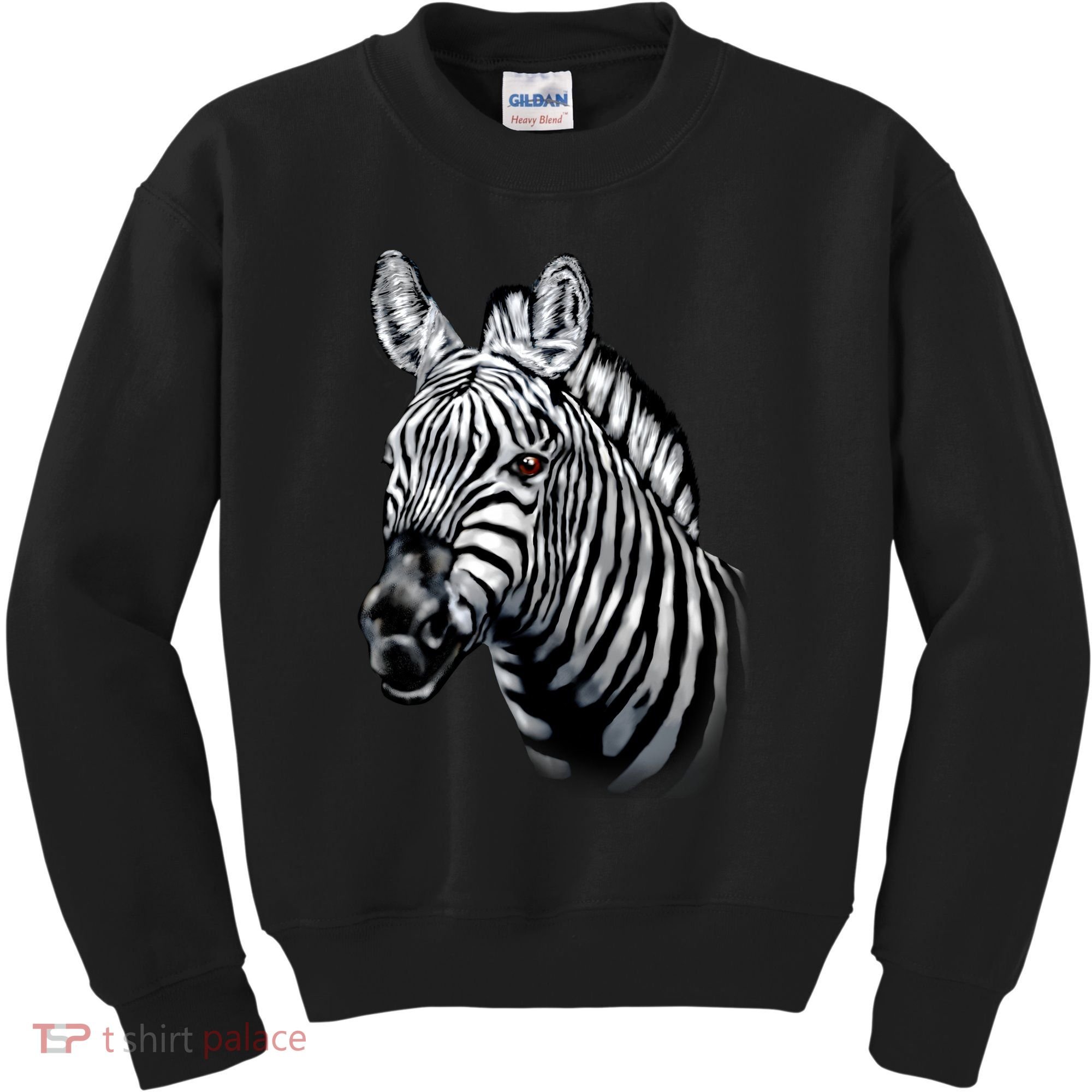 Wildlife - Big Face Zebra Up Close Portrait Kids Sweatshirt