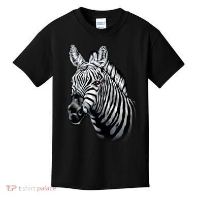 Wildlife - Big Face Zebra Up Close Portrait Kids T-Shirt