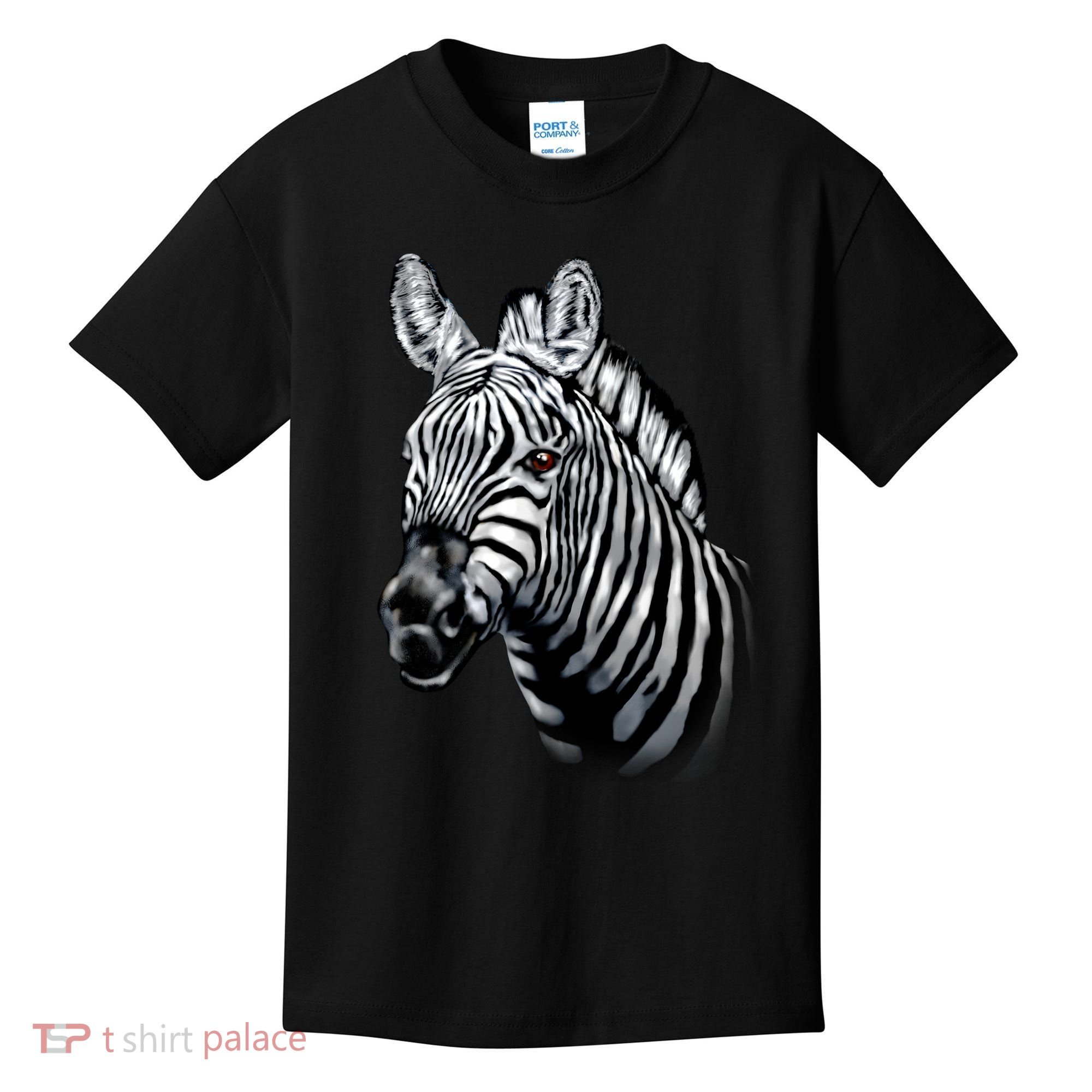Wildlife - Big Face Zebra Up Close Portrait Kids T-Shirt