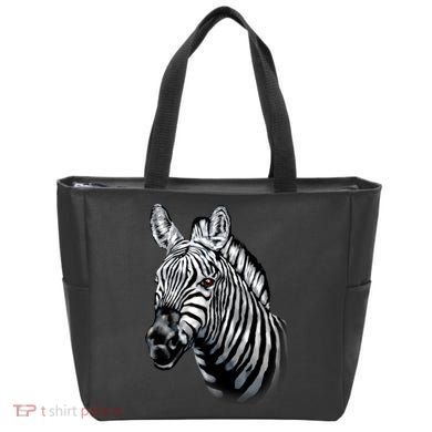 Wildlife - Big Face Zebra Up Close Portrait Tote Bag
