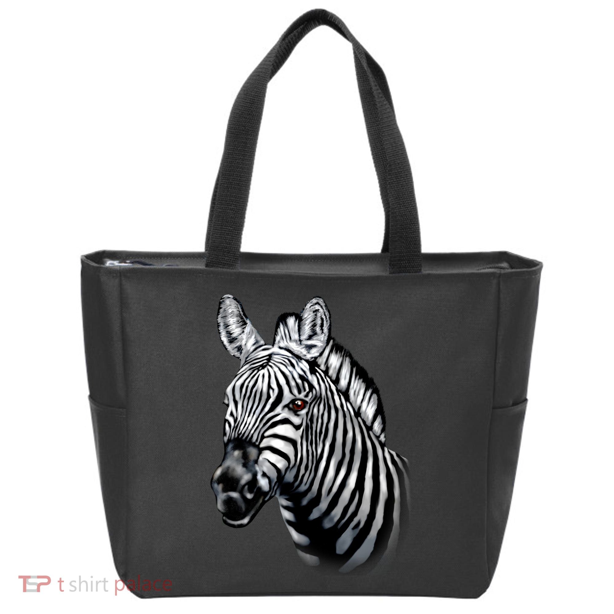 Wildlife - Big Face Zebra Up Close Portrait Tote Bag