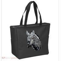 Wildlife - Big Face Zebra Up Close Portrait Tote Bag thumb 2