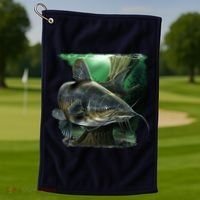 Wildlife - Catfish Swim Golf Towel thumb 1