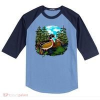 Wildlife - Ducks Portrait Raglan Baseball Sleeve Shirt thumb 0