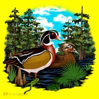 Wildlife - Ducks Portrait Button thumb 1