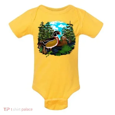 Wildlife - Ducks Portrait Baby Bodysuit