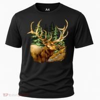 Wildlife - Elk Portrait Cooling Performance Crew T-Shirt thumb 0