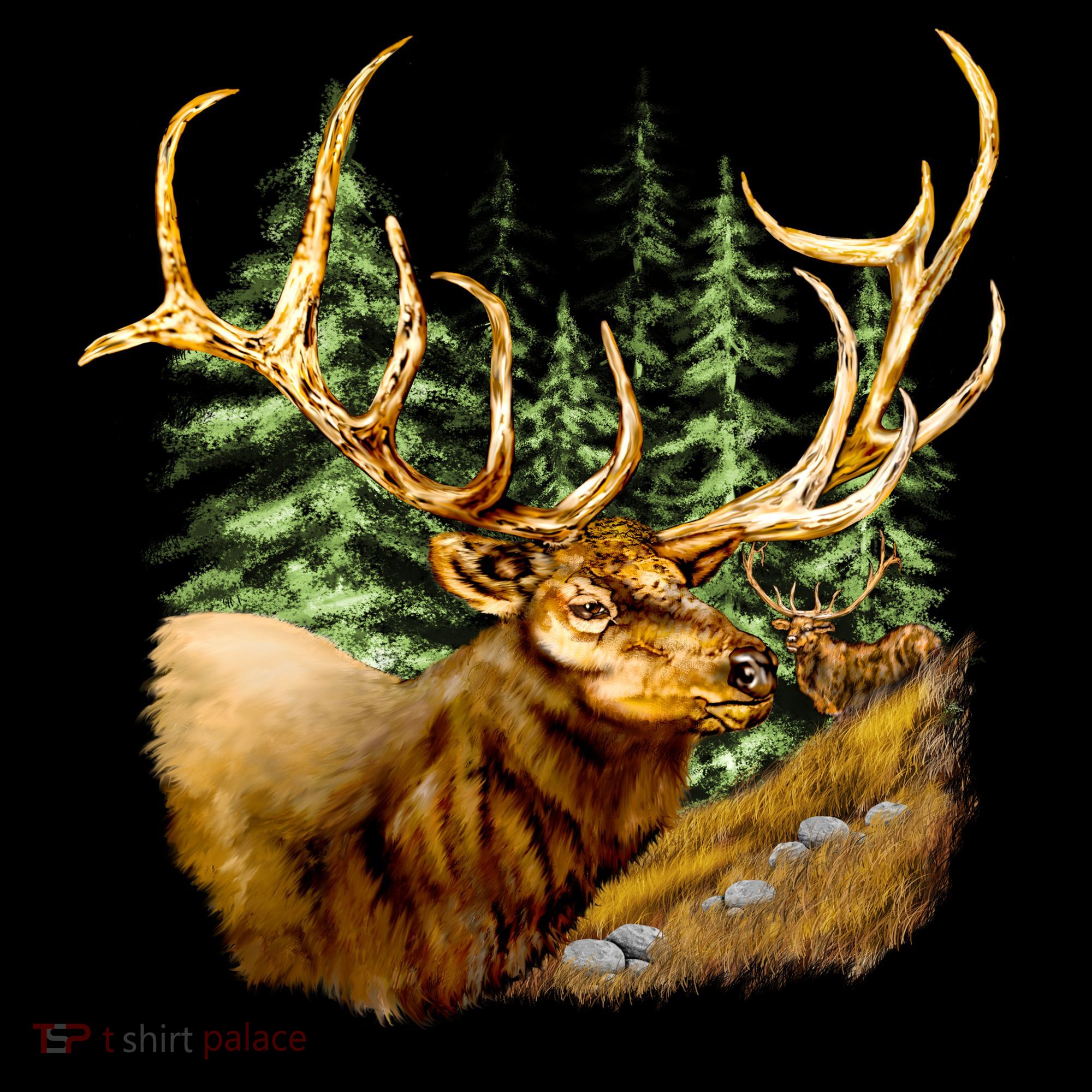 Wildlife - Elk Portrait PosiCharge Competitor Tank