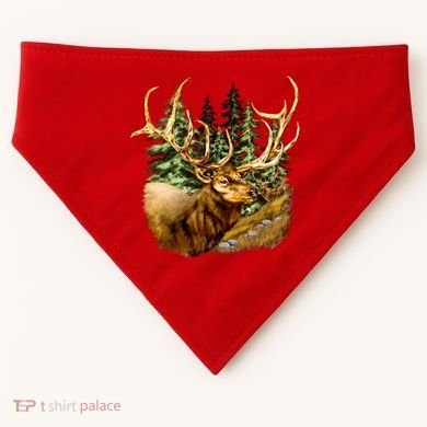 Wildlife - Elk Portrait USA-Made Doggie Bandana