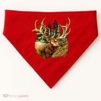 Wildlife - Elk Portrait USA-Made Doggie Bandana thumb 0