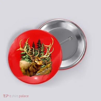 Wildlife - Elk Portrait Button