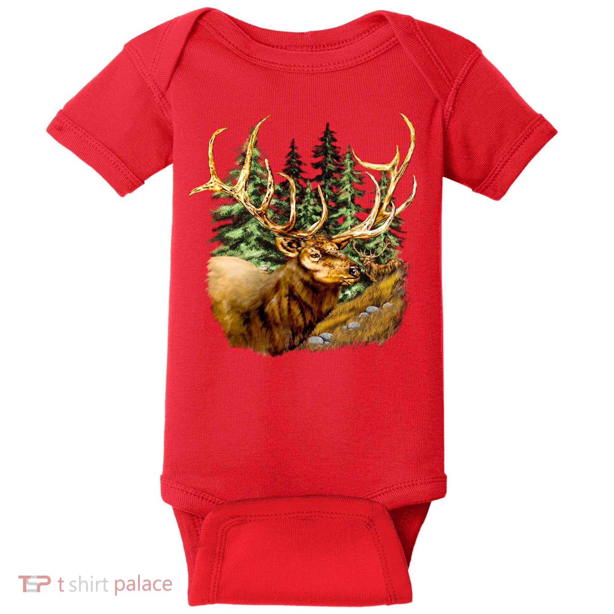 Wildlife - Elk Portrait Baby Bodysuit
