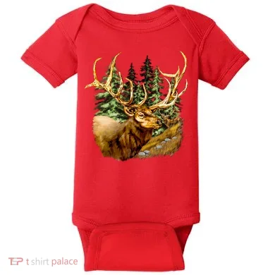 Wildlife - Elk Portrait Baby Bodysuit